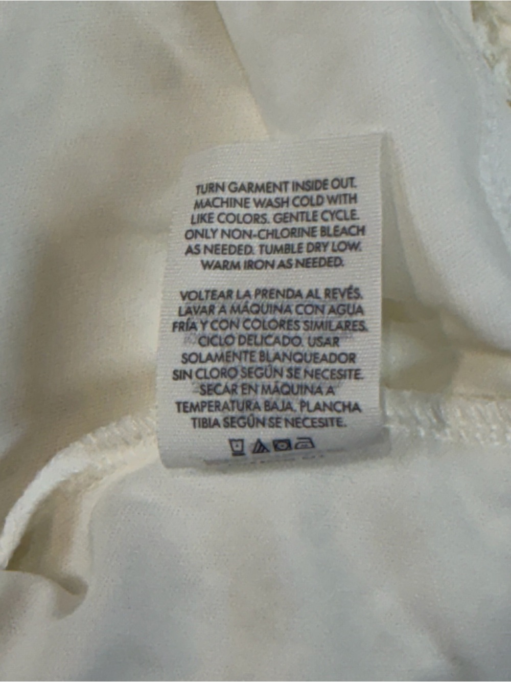 No Boundaries Cream Lace Square-Neck Short Sleeve Top - Picture 5 of 7